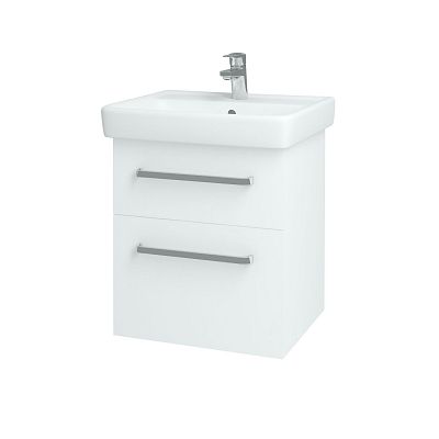 Koupelnová skříňka Q MAX 550 S  - L01 Bílá vysoký lesk - Úchytka T01
