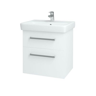 Koupelnová skříňka Q MAX 600 S  - L01 Bílá vysoký lesk - Úchytka T01