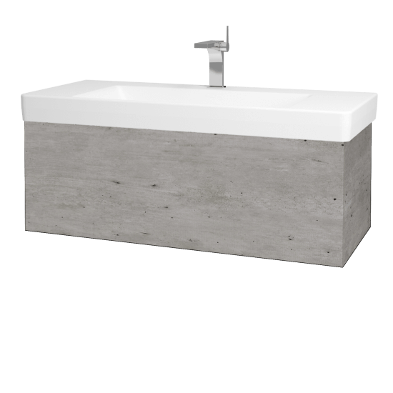 Koupelnová skříňka VARIANTE SZZ 105 pro umyvadlo Laufen Pro S - D01 Beton - M05 Béžová mat