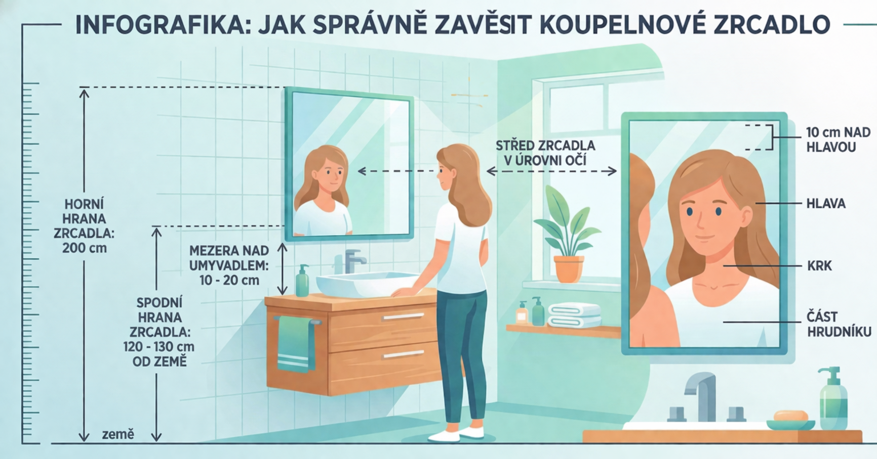 Jak správně zavěsit zrcadlo