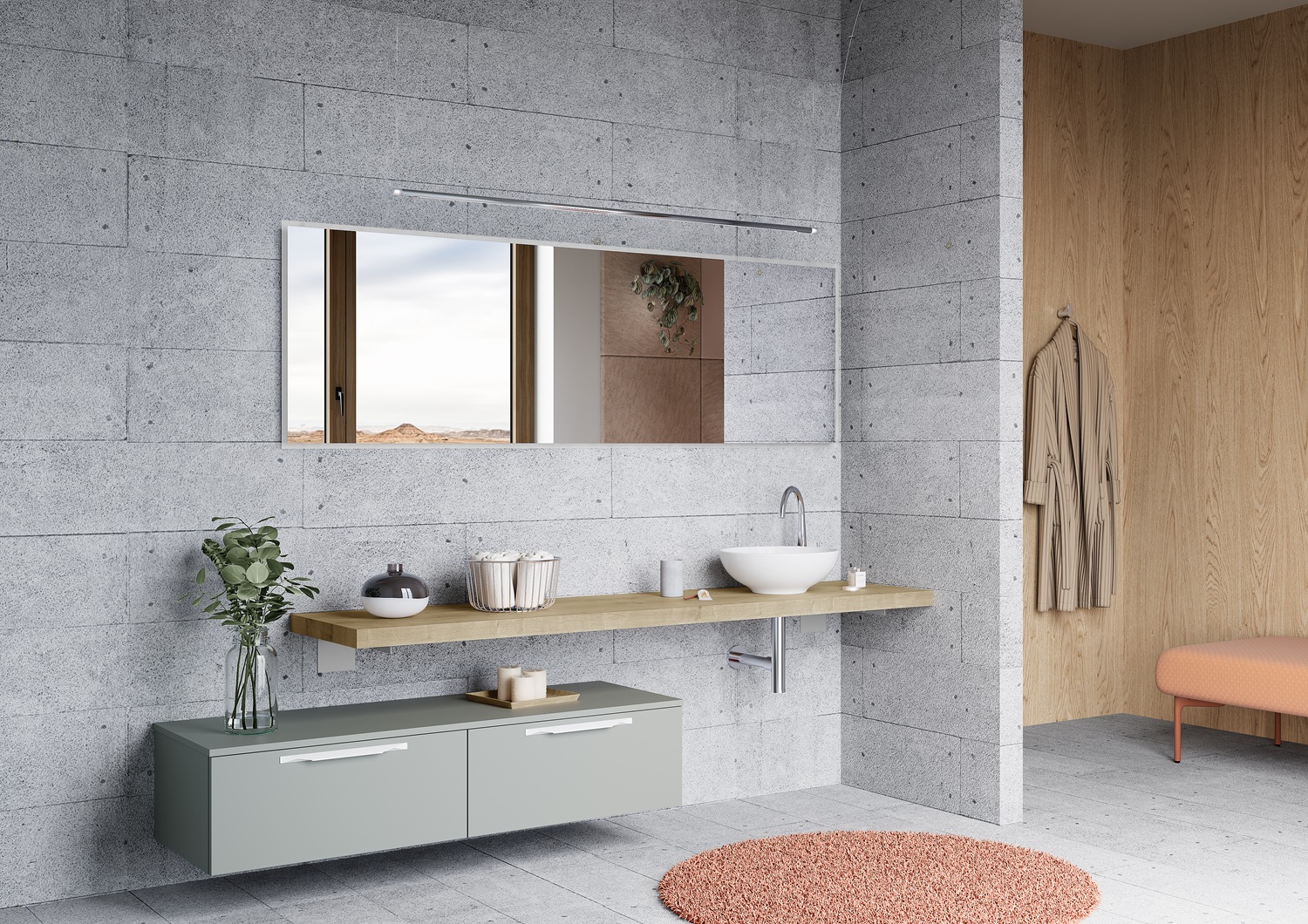 Koupelnové zrcadlo NIGHT 200