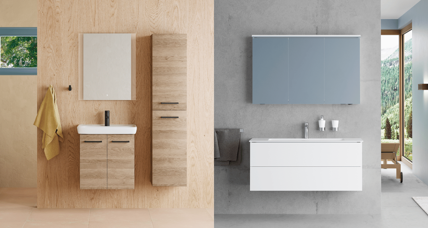 Koupelnový nábytek s úchytkami i bez úchytek Dřevojas