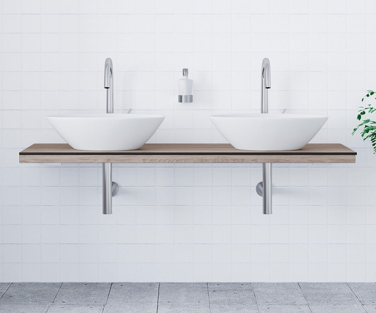 Umyvadlová kompaktní deska s límce v dekoru D24 Ohio