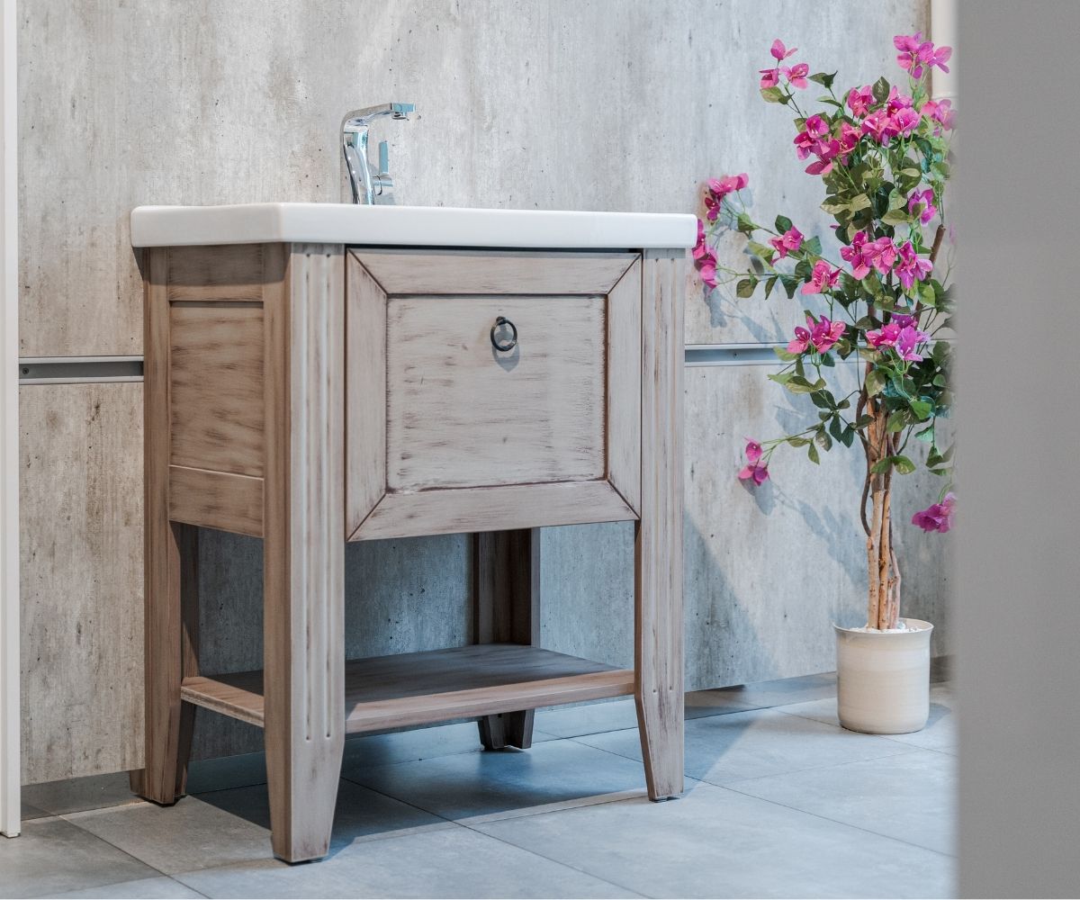 Umyvadlová skříňka ANTIK s patinou