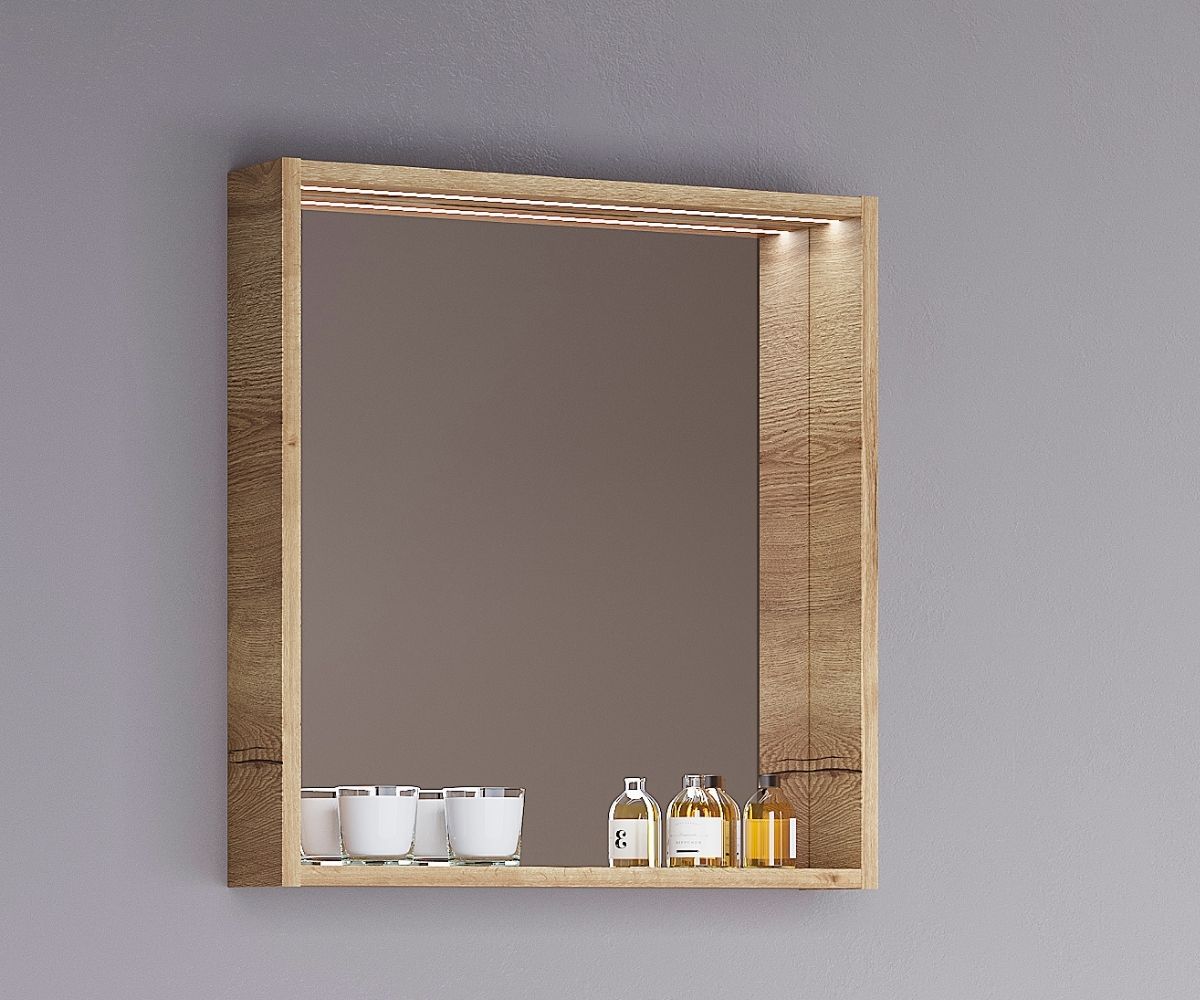 Koupelnové zrcadlo THERA v dřevodekoru