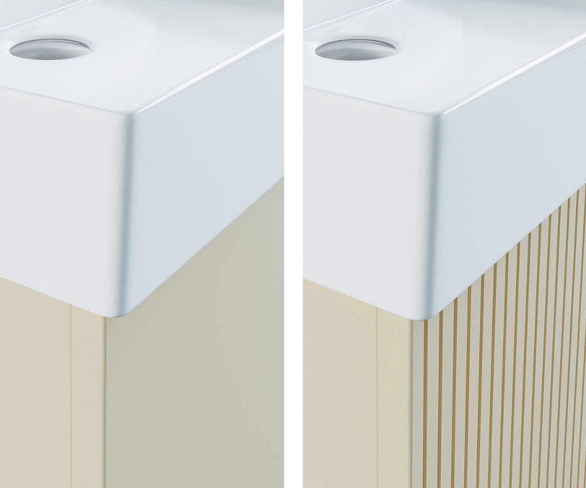 Srovnání hladkých a vroubkovaných čel kolekce FLOOR