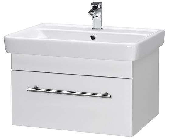 Koupelnová skříňka Q Uno - bílá barva, vysoký lesk