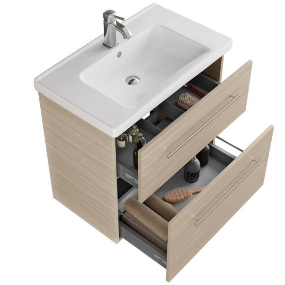 Umyvadlová skříňka BIG INN s otevřenými zásuvkami