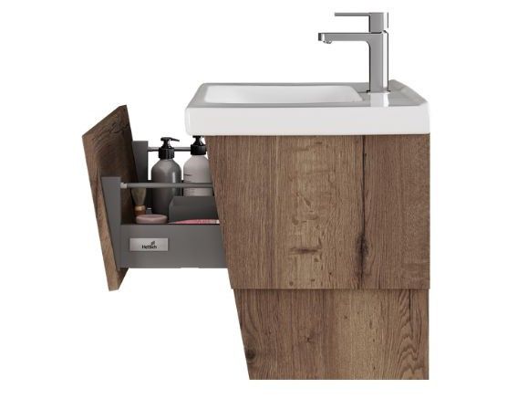 Detail umyvadlové skříňky INVENCE SZZO z boku