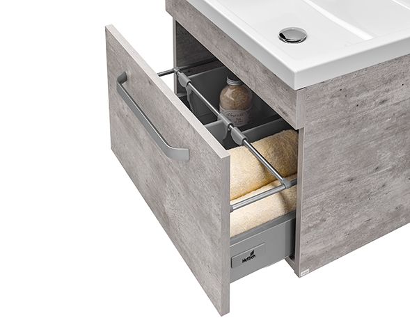 Umyvadlová skříňka z řady Ambiente s dekorem betonu