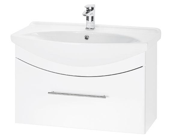 Koupelnová kolekce Wind vyniká elegantní kombinací bílé barvy a vysokého lesku