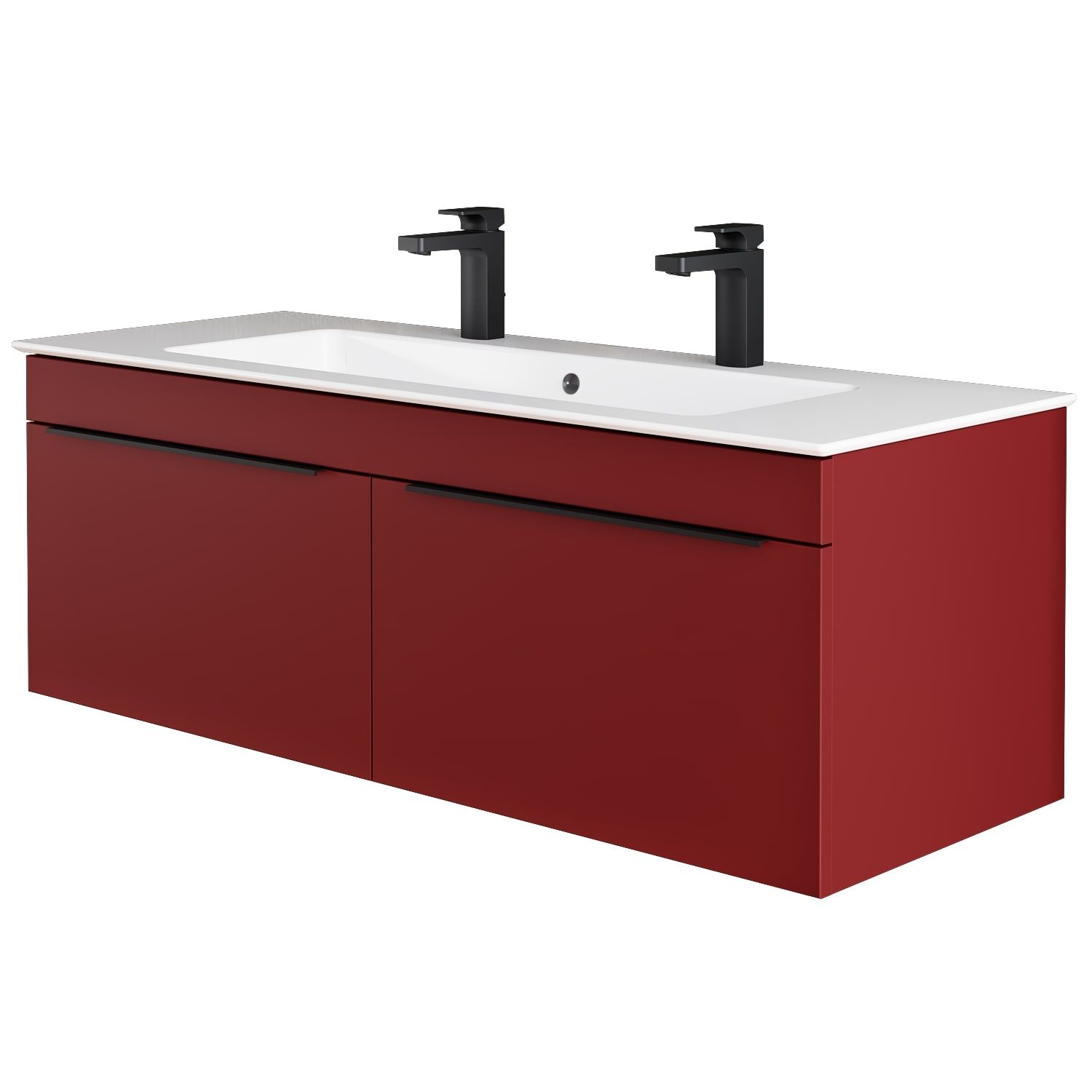 Koupelnová skříňka s umyvadlem z kolekce Aston - červená barva