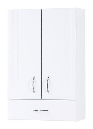 Koupelnová skříňka Dreja v bílé barvě - dvojitá dvířka