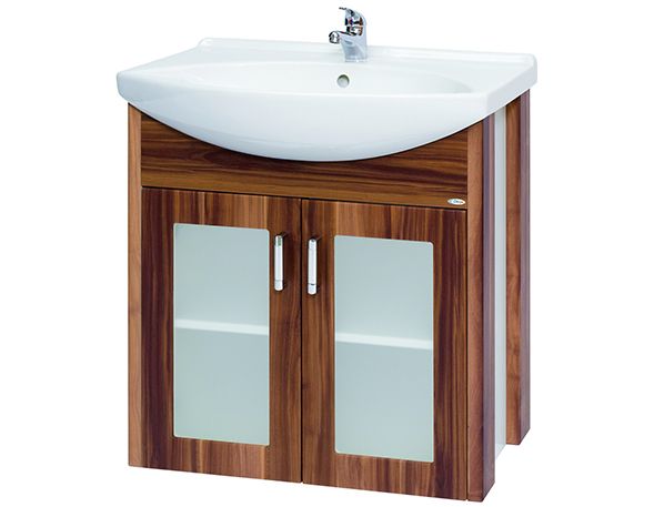 Umyvadlová skříňka Dreja Plus se švestkovým dekorem