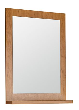 Jednoduché zrcadlo s odkládací poličkou z koupelnové řady Hit