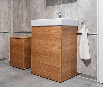 Jednodveřová umyvadlová skříňka FLOOR SZD 60 v dekoru D29 Honey