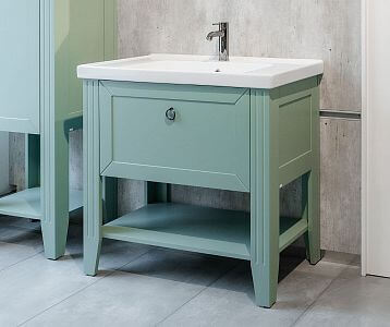 Umyvadlová skříňka ANTIK SUPZ 90 v provedení M22 Mint lak mat s umyvadlem grace 90