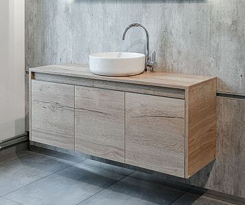 Umyvadlová skříňka VISIT SZD3 120 v dekoru D26 Ontario a s umyvadlem Circo