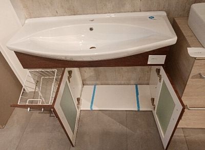 Výprodej 40 - Dreja plus 105 wenge - atyp + umyvadlo Dreja plus 105