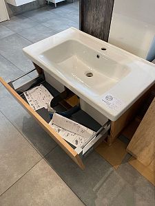 Výprodej 415 - umyvadlová skříňka INVENCE SZZO 80 (Arlington) + um. Harmonia 80