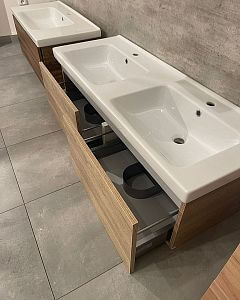 Výprodej 514 - Umyvadlová skříňka VARIANTE SZZ2 125 - D17/D17 Colorado + um. Harmonia 125