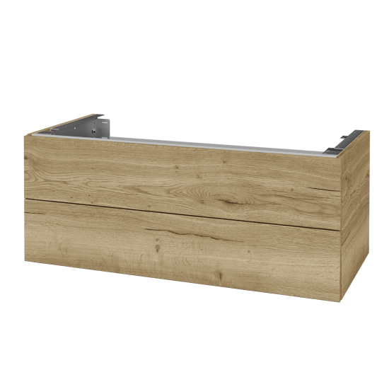 Doplňková skříňka pod desku DSD SZZ2 100 (výška 40 cm)  - D01 Beton - L03 Antracit vysoký lesk - Ne