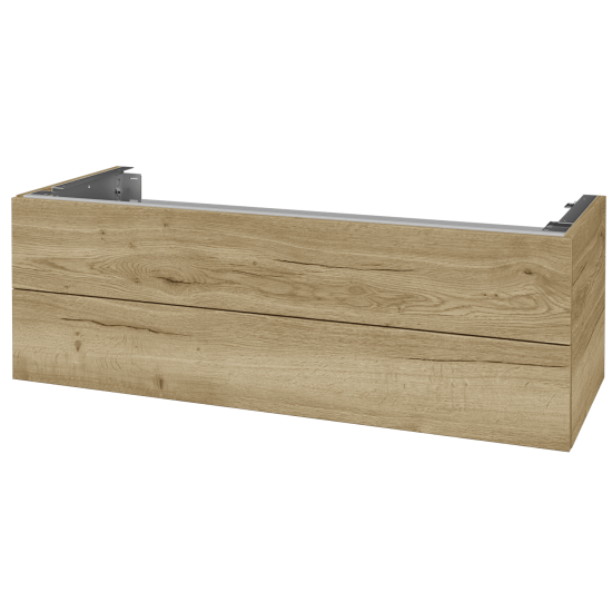 Doplňková skříňka pod desku DSD SZZ2 120 (výška 40 cm)  - D01 Beton - M01 Bílá mat - Ne