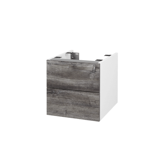 Doplňková skříňka pod desku DSD SZZ2 40 (výška 40 cm)  - N01 Bílá lesk - L03 Antracit vysoký lesk - Ne