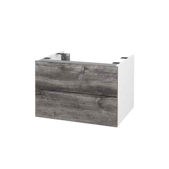 Doplňková skříňka pod desku DSD SZZ2 60 (výška 40 cm)  - D01 Beton - M01 Bílá mat - Ne