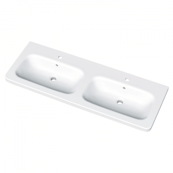 Durastyle 130 keramické dvojumyvadlo - bílé 