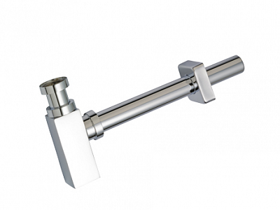 Hranatý sifon DN32 - chrom 