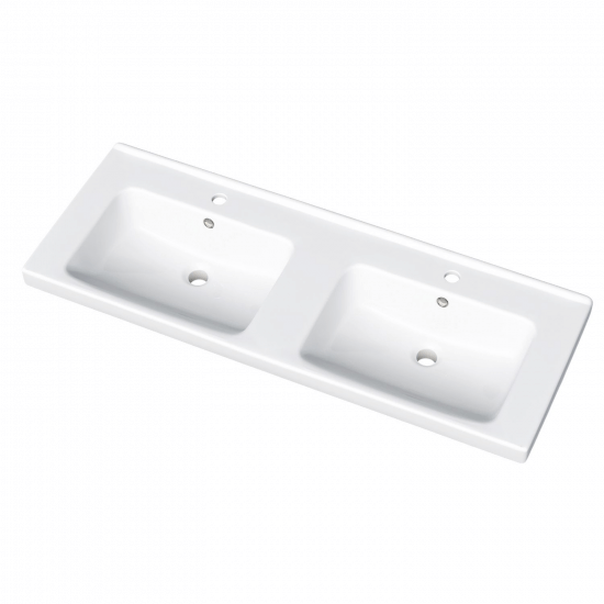 Keramické dvojumyvadlo Myjoys Harmonia 125 - bílé 