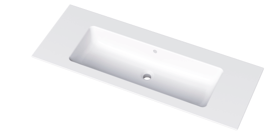 Keramické umyvadlo Pura 120 bez otvoru pro baterii - bílé 