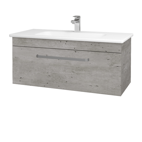 Koupelnová skříňka ASTON SZZ 100  - D01 Beton - Úchytka T01 - M05 Béžová mat