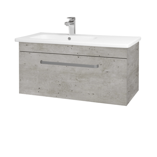 Koupelnová skříňka ASTON SZZ 90  - D01 Beton - Úchytka T01 - L03 Antracit vysoký lesk