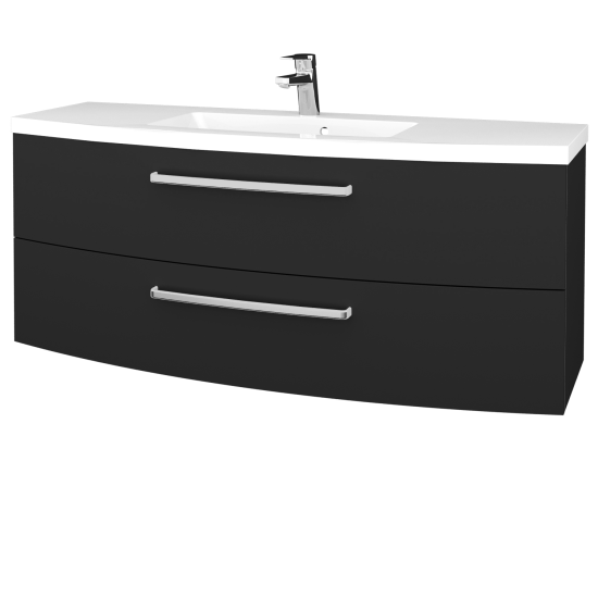 Koupelnová skříňka BRIO SZZ2 140  - L03 Antracit vysoký lesk - M01 Bílá mat