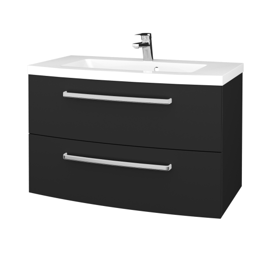 Koupelnová skříňka BRIO SZZ2 90  - L03 Antracit vysoký lesk - M17 Černá mat