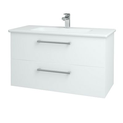 Koupelnová skříňka GIO 100 S  - L01 Bílá vysoký lesk - Úchytka T03