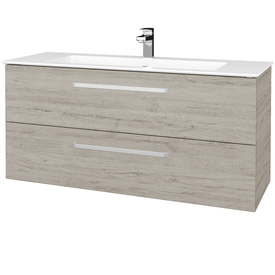 Koupelnová skříňka GIO SZZ2 120  - D01 Beton - Úchytka T01 - L03 Antracit vysoký lesk