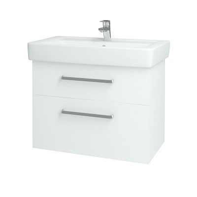 Koupelnová skříňka Q MAX 800 S  - L01 Bílá vysoký lesk - Úchytka T01