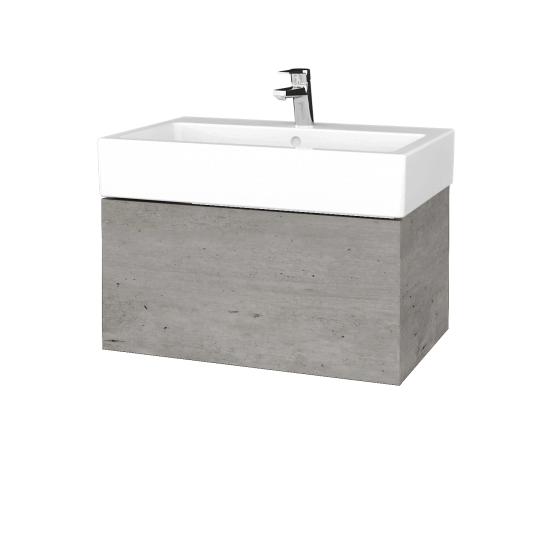 Koupelnová skříňka VARIANTE SZZ 70 pro umyvadlo Duravit Vero - D01 Beton - M01 Bílá mat
