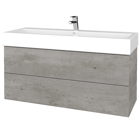 Koupelnová skříňka VARIANTE SZZ2 120 pro umyvadlo Duravit Vero - D01 Beton - M01 Bílá mat