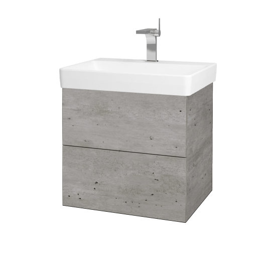 Koupelnová skříňka VARIANTE SZZ2 60 pro umyvadlo Laufen Pro S - D01 Beton - L03 Antracit vysoký lesk
