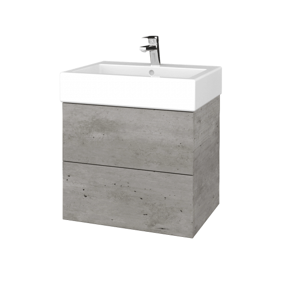 Koupelnová skříňka VARIANTE SZZ2 60 pro umyvadlo Duravit Vero - D01 Beton - M05 Béžová mat