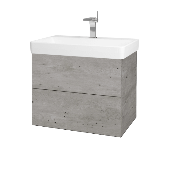 Koupelnová skříňka VARIANTE SZZ2 70 pro umyvadlo Laufen Pro S - D01 Beton - L03 Antracit vysoký lesk