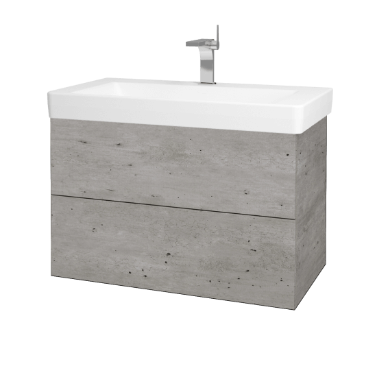 Koupelnová skříňka VARIANTE SZZ2 85 pro umyvadlo Laufen Pro S - D01 Beton - L03 Antracit vysoký lesk