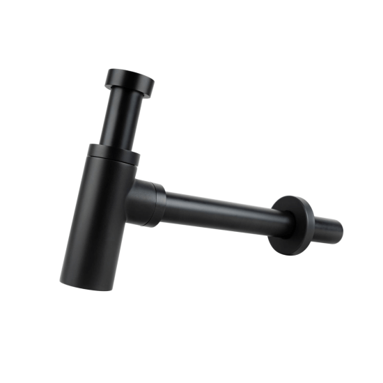 Kulatý sifon DN32 - černá mat 