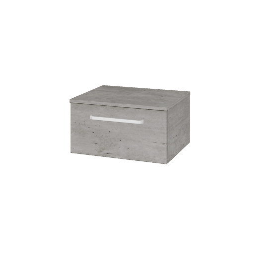 Nízká skříňka DOS SNZ1 60  - D01 Beton - Úchytka T01 - M01 Bílá mat