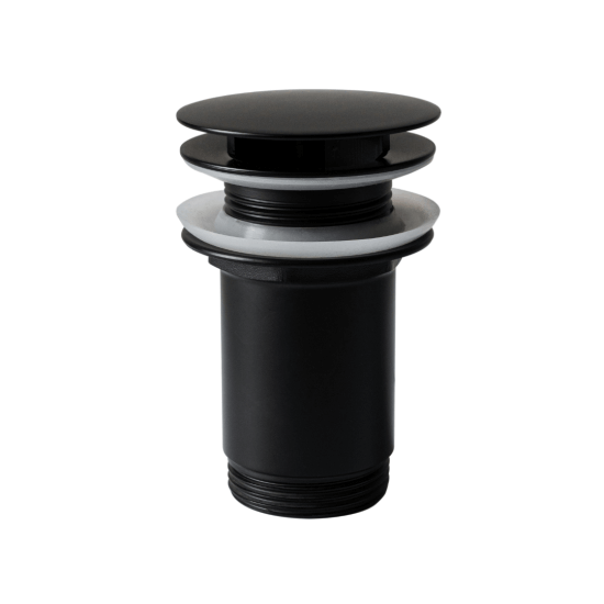 Průtoková výpusť  5/4" pro umyvadla bez přepadu - černá mat 