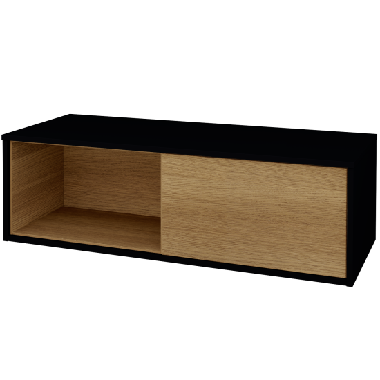 Skříňka pod umyvadlo ARTEO SZZOL 120  - M17 Černá mat - D29 Honey - Ano - Ne